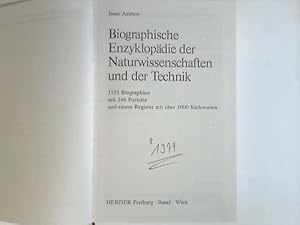 Biographische Enzyklopädie der Naturwissenschaften und der Technik. 1151 Biographien mit 246 Port...