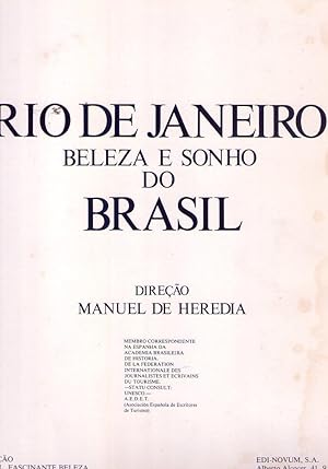 RIO DE JANEIRO. Beleza e sonho do Brazil. Direçao Manuel de Heredia