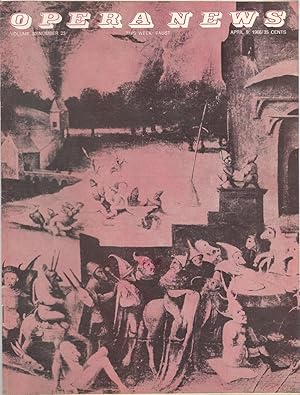 Bild des Verkufers fr Opera News: Volume 30, No. 23; April 9, 1966 zum Verkauf von Dorley House Books, Inc.
