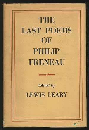 Seller image for The Last Poems of Philip Freneau for sale by Between the Covers-Rare Books, Inc. ABAA