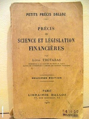 Précis de Science et Législation Financières. Petits Precis Dalloz.