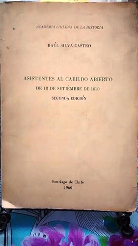 Bild des Verkufers fr Asistentes al Cabildo Abierto de 18 de setiembre de 1810 zum Verkauf von Librera Monte Sarmiento