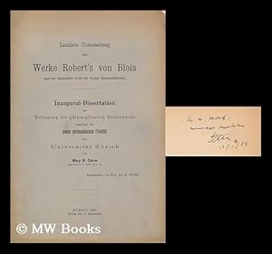 Seller image for Lautliche Untersuchung der Werke Robert's von Blois, nach der Handschrift 24301 der Pariser Nationalbibliothek for sale by MW Books