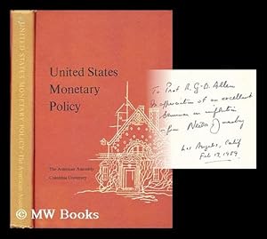 Bild des Verkufers fr United States Monetary Policy: Its contribution to prosperity without inflation zum Verkauf von MW Books