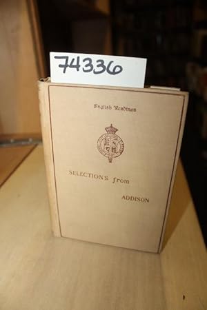 Seller image for Selections From The Works of Joseph Addison for sale by Princeton Antiques Bookshop