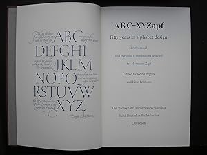 Seller image for ABC-XYZAPF. FIFTY YEARS IN ALPHABET DESIGN. Professional and personal contributions selected for Hermann Zapf. for sale by Barry McKay Rare Books