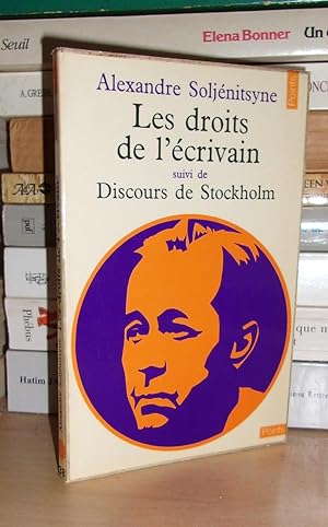 Image du vendeur pour LES DROITS DE L'ECRIVAIN - Discours De Stockholm mis en vente par Planet'book