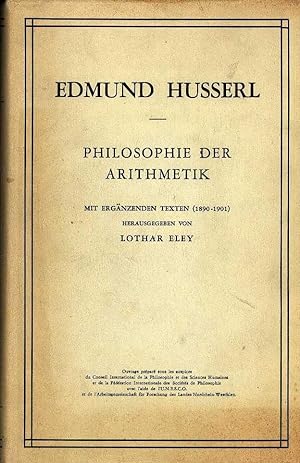 Image du vendeur pour HUSSERLIANA - Philosophie der arithmetik mis en vente par Von Meyenfeldt, Slaats & Sons
