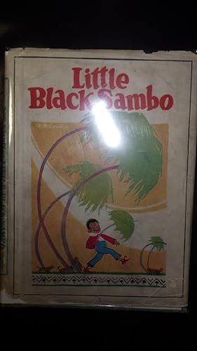 Bild des Verkufers fr Little Black Sambo & Topsy in Color Dustjacket of Sambo Walking in Breeze with 4 Swaying Green Palm Trees Palm trees & 4 Black Striped & Orange Tigers at Btm, Story of UNCLE TOM S CABIN Topsy" is the second story in this book, COMES IN ITS ORIGINAL SCARCE zum Verkauf von Bluff Park Rare Books