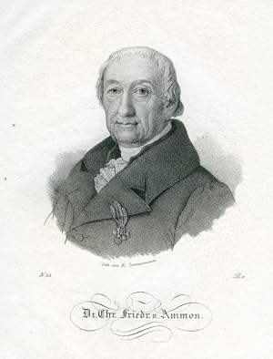 Bild des Verkufers fr Portrt. Brustbild. Original - Lithographie von Fr. Zimmermann. Blattgre: 28,5 x 18,5 cm, um 1840. zum Verkauf von Antiquariat Michael Eschmann