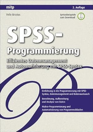 Image du vendeur pour SPSS-Programmierung mis en vente par BuchWeltWeit Ludwig Meier e.K.