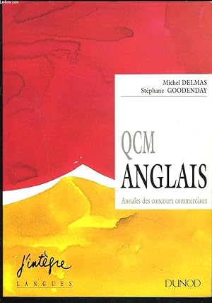 Seller image for QCM, ANGLAIS. ANNALES DES CONCOURS COMMERCIAUX. for sale by Le-Livre