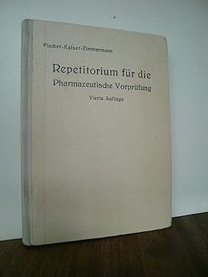 Seller image for Repititorium fr die Pharmazeutische Vorprfung. Leitfaden fr den Praktikanten-Unterricht for sale by Antiquarische Bcher Schmidbauer