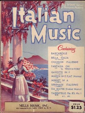 Bild des Verkufers fr Italian Music. zum Verkauf von Truman Price & Suzanne Price / oldchildrensbooks