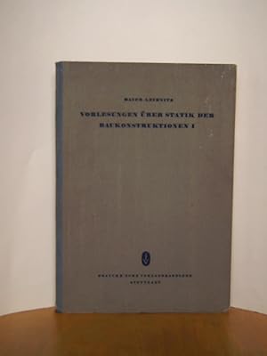 Seller image for Vorlesungen ber Statik der Baukonstuktionen I for sale by Antiquarische Bcher Schmidbauer