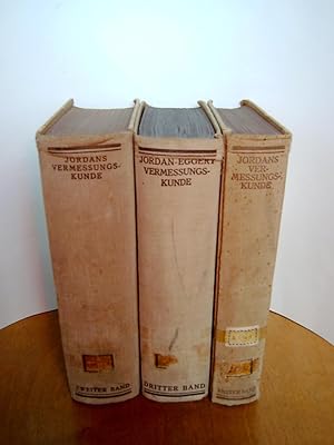 Bild des Verkufers fr Handbuch der Vermessungskunde, Band 1 - 3 zum Verkauf von Antiquarische Bcher Schmidbauer