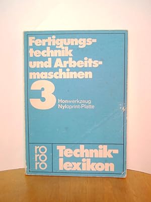 Seller image for Fertigungstechnik und Arbeitsmaschinen 3 Honwerkzeug Nyloprint-Platte for sale by Antiquarische Bcher Schmidbauer