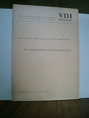 Bild des Verkufers fr Die Netzplantechnik und ihre Anwendung, Sonderdruck der Originalarbeiten zum Thema "Netzplantechnik" zum Verkauf von Antiquarische Bcher Schmidbauer