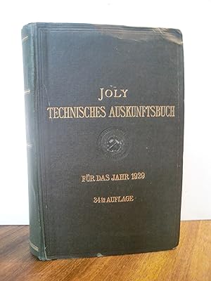 Technisches Auskunftsbuch für das Jahr 1929, Eine alphabetische Zusammenstellung des Wissenwerten...