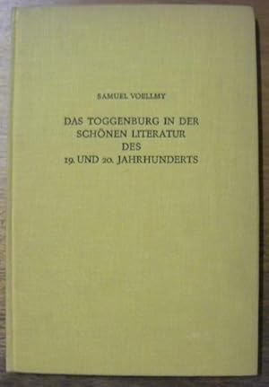 Bild des Verkufers fr Das Toggenburg in der schnen Literatur des 19. und 20. Jahrhunderts. zum Verkauf von Bouquinerie du Varis