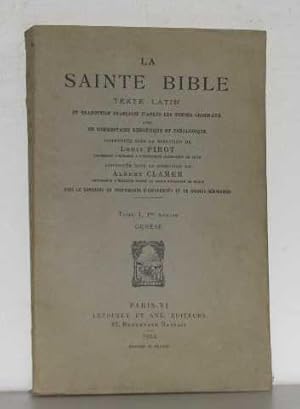 La sainte bible tome I 1re partie genèse