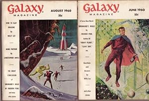 Imagen del vendedor de Galaxy Magazine (pulp) June & August 1960 .featuring "Drunkard's Walk" by Frederik Pohl in Two Installments .Mind Partner, Earthmen Bearing Gifts, Transstar, The Good Neighbors, The Business as Usual, To Tell the Truth, Sordman the Protector, + a la venta por Nessa Books
