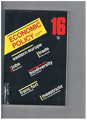 Seller image for Economic Policy. A European Forum. Disponiamo dei n 16 e 17 annata 1993. for sale by Libreria Gull