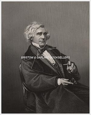 A fine original antique engraved portrait of S.C. Hall, engraved on steel by D.J. Pound from a ph...