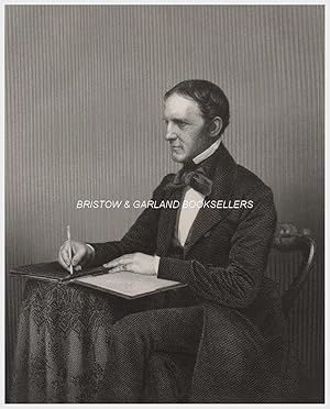 A fine original antique engraved portrait of W. H. Prescott, engraved on steel by D.J. Pound from...