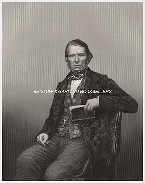 A fine original antique engraved portrait of Sir Charles Edward Trevelyan., engraved on steel by ...