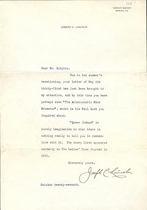 TYPED LETTER SIGNED