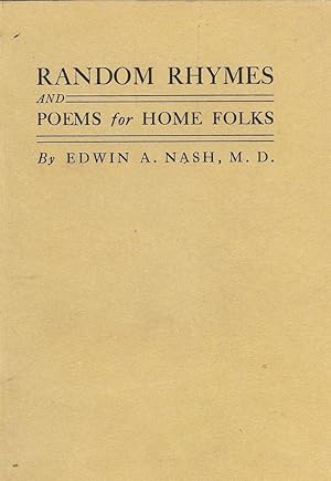 Image du vendeur pour RANDOM RHYMES AND POEMS FOR HOME FOLKS mis en vente par Antic Hay Books