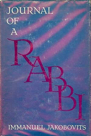 Bild des Verkufers fr JOURNAL OF A RABBI zum Verkauf von Antic Hay Books
