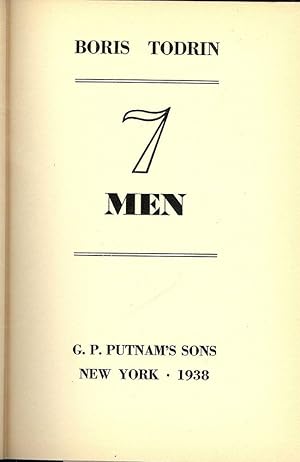 Imagen del vendedor de SEVEN MEN a la venta por Antic Hay Books