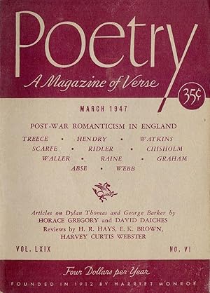 Immagine del venditore per Views of the North Coast, in Poetry Magazine, March 1947 venduto da Antic Hay Books