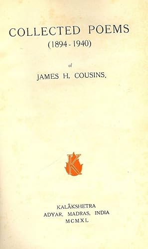 Bild des Verkufers fr COLLECTED POEMS (1894-1940) zum Verkauf von Antic Hay Books