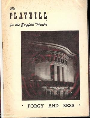 Bild des Verkufers fr PORGY AND BESS PLAYBILL PROGRAM zum Verkauf von Antic Hay Books