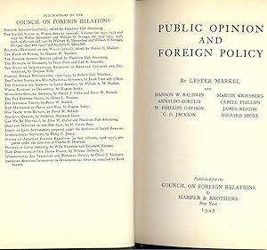 Imagen del vendedor de PUBLIC OPINION AND FOREIGN POLICY a la venta por Antic Hay Books