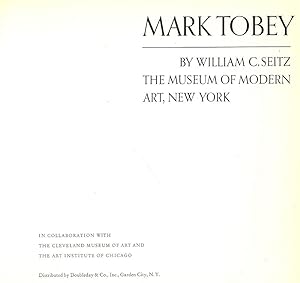 Seller image for MARK TOBEY for sale by Antic Hay Books