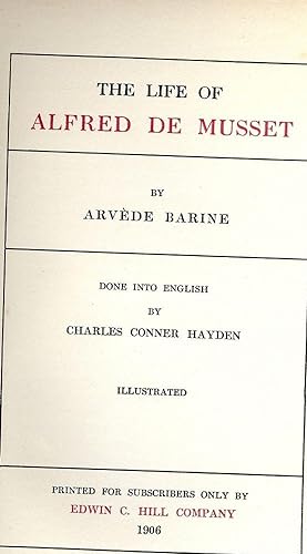 THE LIFE OF ALFRED DE MUSSET
