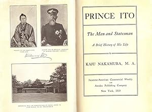 Seller image for PRINCE ITO: THE MAN AND STATESMAN for sale by Antic Hay Books