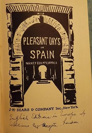 Imagen del vendedor de PLEASANT DAYS IN SPAIN a la venta por Antic Hay Books
