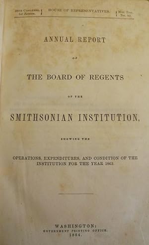 ANNUAL REPORT OF THE BOARD OF REGENTS OF THE SMITHSONIAN INSTITUTION