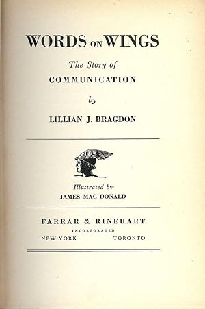 Seller image for WORDS ON WINGS: THE STORY OF COMMUNICATION for sale by Antic Hay Books