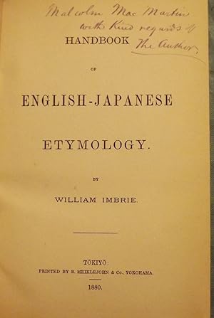 HANDBOOK OF ENGLISH-JAPANESE ETYMOLOGY