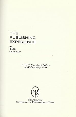 Imagen del vendedor de THE PUBLISHING EXPERIENCE a la venta por Antic Hay Books