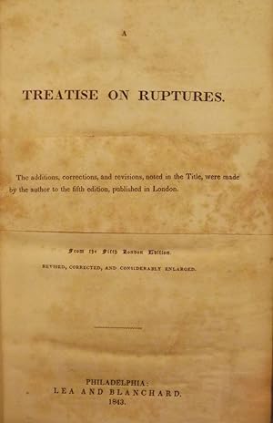 Imagen del vendedor de A TREATISE ON RUPTURES a la venta por Antic Hay Books