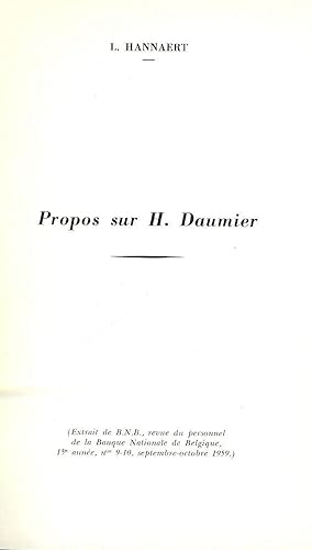 PROPOS SUR H. DAUMIER