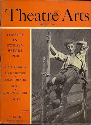 Imagen del vendedor de Theatre Arts Magazine, August, 1940 a la venta por Antic Hay Books