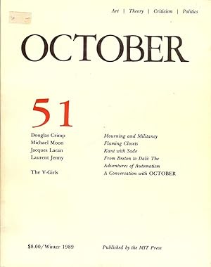 Immagine del venditore per OCTOBER 51, WINTER 1989 venduto da Antic Hay Books